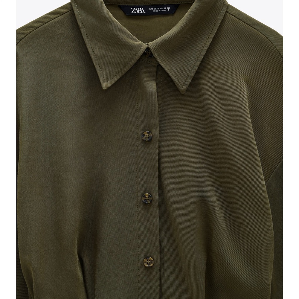Zara Belted Shirt Dress - Picture 6 of 7